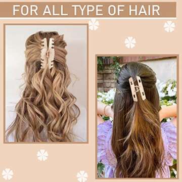 Vintage Matte Hair Claw Clips - Strong Hold & Elegant Style