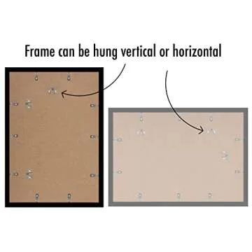 Americanflat 13x19 Picture Frame with Polished Plexiglass - Set of 5 - Use as 11x17 Frame with Mat or 13x19 Frame Without Mat - Galleria Collection - Gallery Wall Frame Set for Wall Display - Black