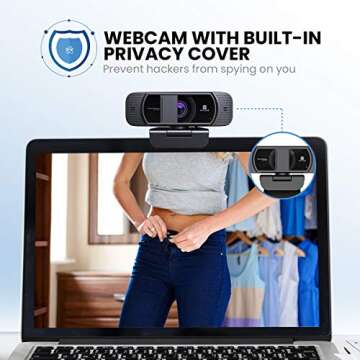 VITADE Webcam with Microphone 1080P HD Web Camera, 672 USB Desktop Web Cam Facecam Video Cam for Str...