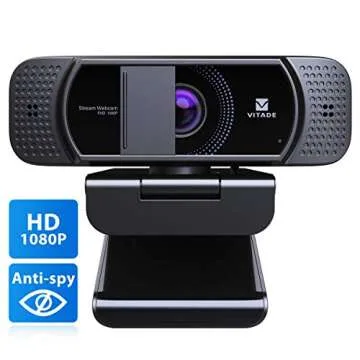 VITADE Webcam with Microphone 1080P HD Web Camera, 672 USB Desktop Web Cam Facecam Video Cam for Streaming Gaming Conferencing Mac Windows PC Laptop Computer
