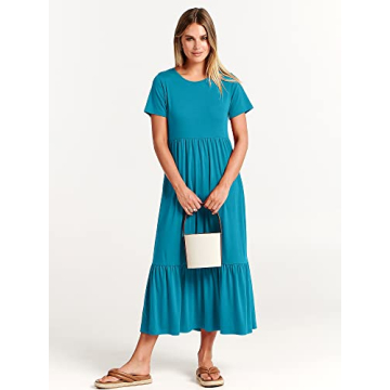 ANRABESS Women Casual Summer Swing Dress - Trendy Maxi