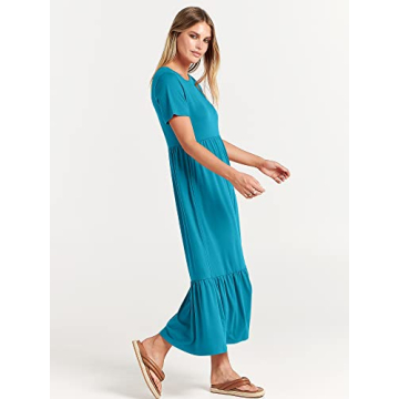 ANRABESS Women Casual Summer Swing Dress - Trendy Maxi