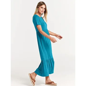ANRABESS Women Casual Summer Swing Dress - Trendy Maxi