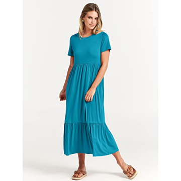 ANRABESS Women Casual Summer Swing Dress - Trendy Maxi