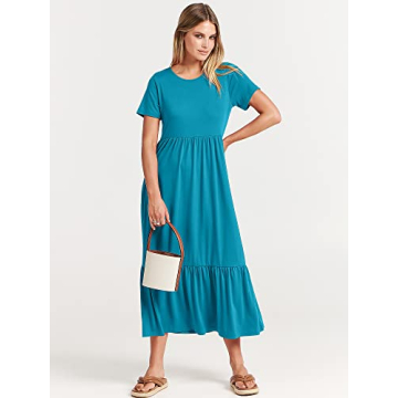 ANRABESS Women Casual Summer Swing Dress - Trendy Maxi