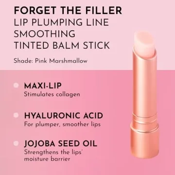 LAWLESS Forget the Filler Lip Plumping Line Smoothing Tinted Balm, Pink Marshmallow, 0.09 Ounce