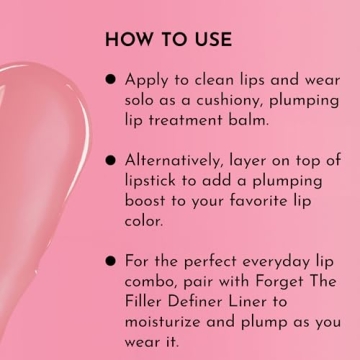 LAWLESS Forget the Filler Lip Plumping Line Smoothing Tinted Balm, Pink Marshmallow, 0.09 Ounce