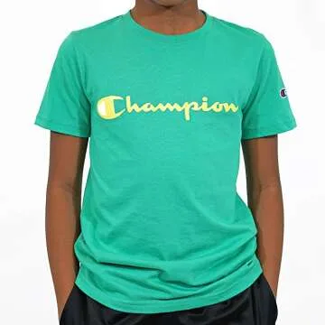Champion Boys Logo Tee - Short Sleeve Comfort