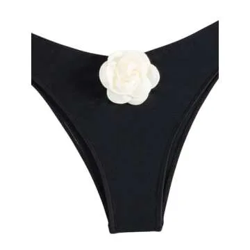 OYOANGLE Stylish Black High Cut Bikini for Women