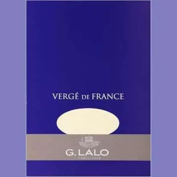 Lalo 11416L - Pad of 50 Plain Laid Sheets A5, 100 g, Vergé De France, Ivory