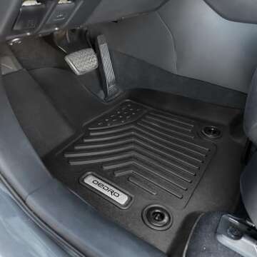OEDRO Floor Mats Fit for 2019-2025 Toyota RAV4 (Include Hybrid), Black TPE All Weather Protection Ca...