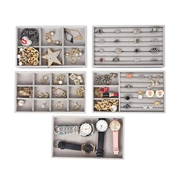 Stylish Acrylic Jewelry Organizer with 5 Drawers