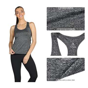 icyzone Workout Tank Tops for Women - Racerback Athletic Yoga Tops, Running Exercise Gym Shirts(Pack of 3)(M, Royal Blue/Purple/Charcoal)
