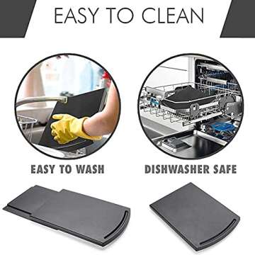 KLEVERISE Appliance Slider - Kitchen Caddy Appliance Sliding Tray - Countertop Storage Accessory for Kitchen Appliance - ABS Coffee Maker Mixer Air Fryer Rolling Slider