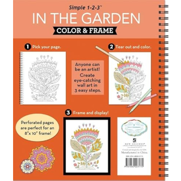 Color & Frame - In the Garden Adult Coloring Book