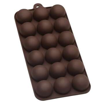 Mrs. Anderson’s Baking Chocolate Mold, European-Grade Silicone, Truffle, Set of 2