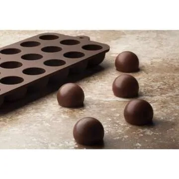 Mrs. Anderson’s Baking Chocolate Mold, European-Grade Silicone, Truffle, Set of 2
