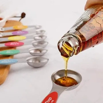 Magnetic Measuring Spoons Set - Stainless Steel Dual Sided