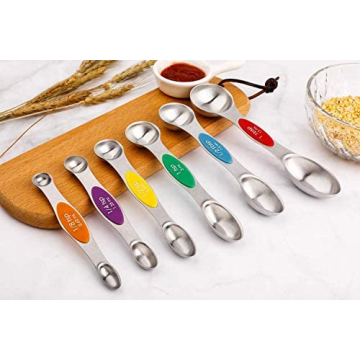 Magnetic Measuring Spoons Set - Stainless Steel Dual Sided