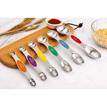Magnetic Measuring Spoons Set - Stainless Steel Dual Sided