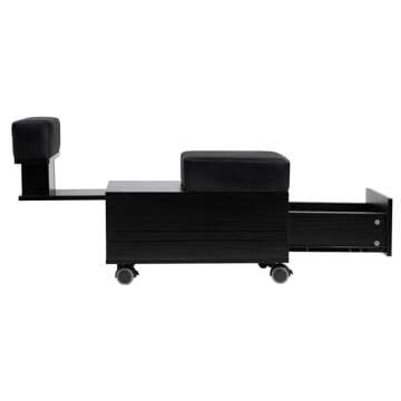 Berkeley Pedicure Cart with Footrest Beauty Nail Salon Furniture