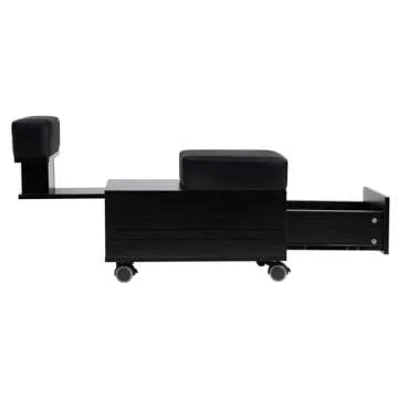 Berkeley Pedicure Cart with Footrest Beauty Nail Salon Furniture