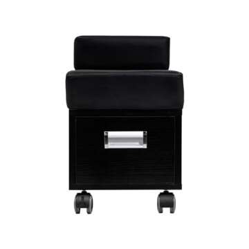 Berkeley Pedicure Cart with Footrest Beauty Nail Salon Furniture