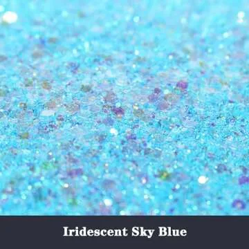 ANGXILIN Holographic Chunky Glitter, 190g/6.7oz Chunky and Fine Mixed Craft Glitter, Bulk Laser Sequ...