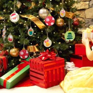 Hidreas 40 Pcs Wood Ornaments Christmas Crafts Kit