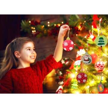 Hidreas 40 Pcs Wood Ornaments Christmas Crafts Kit