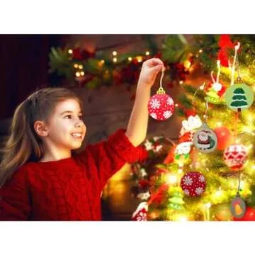 Hidreas 40 Pcs Wood Ornaments Christmas Crafts Kit