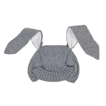 Charming Rabbit Ears Beanie Caps for Toddlers - Warm Knit Hats