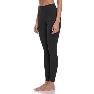 Colorfulkoala Women's Brushed Buttery Soft High Waisted Leggings Full Length Yoga Pants (S, Black)