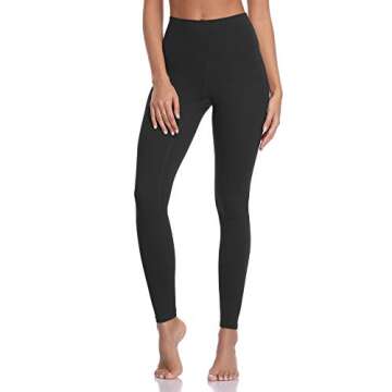 Colorfulkoala Women's Brushed Buttery Soft High Waisted Leggings Full Length Yoga Pants (S, Black)