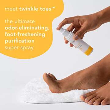 Barefoot Scientist - Twinkle Toes Foot Deodorizing Purification Spray (1.7 oz) - Hypoallergenic, Odo...