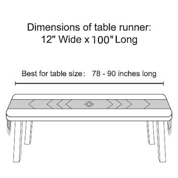 Mkono 100 Inches Boho Macrame Table Runner Woven Thanksgiving Christmas Party Decor Handmade Linen P...