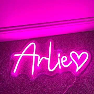 SELICOR Personalized Neon Sign Custom Neon Sign Led Neon Signs Light for Bedroom Wedding Birthday Party Home Décor Christmas Gifts Custom Neon Sign Bar Store Logo Neon Sign(Optional 16inch to 50inch)