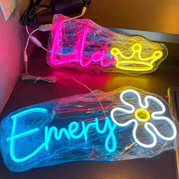 SELICOR Personalized Neon Sign Custom Neon Sign Led Neon Signs Light for Bedroom Wedding Birthday Party Home Décor Christmas Gifts Custom Neon Sign Bar Store Logo Neon Sign(Optional 16inch to 50inch)