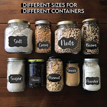 Mantah Chalkboard Label Stickers - 96 Reusable and Waterproof