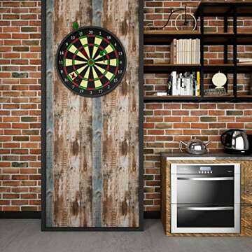 Livelynine 17.7x276 Inch Blue Distressed Wood Wallpaper for Bathroom Peel and Stick Removable Contact Paper Wood Farmhouse Wallpaper for Laundry Room Kitchen Dorm Bedroom Living Room Walls Vinyl Wrap