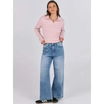 ANRABESS Women's Long Sleeve V Neck Cable Knit Sweater