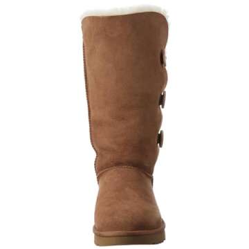 UGG Women's Bailey Button Triplet Ii Boot, Chestnut, 08