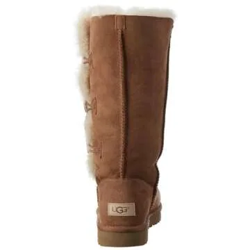 UGG Women's Bailey Button Triplet Ii Boot, Chestnut, 08