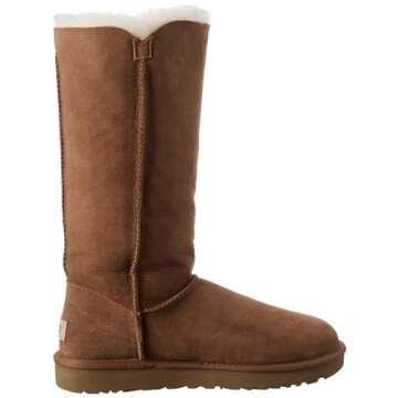 UGG Women's Bailey Button Triplet Ii Boot, Chestnut, 08