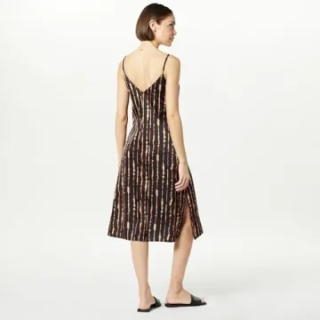 The Drop Women's Ana Silky V-Neck Midi Slip Dress