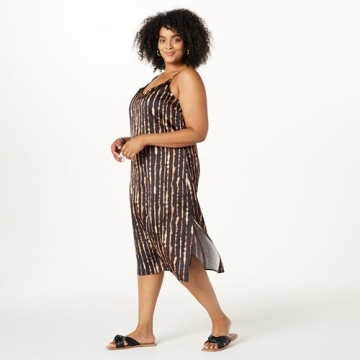 The Drop Women's Ana Silky V-Neck Midi Slip Dress