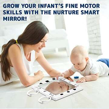 Nurture Smart Baby Mirror, Doctor Designed Large Crib, Floor or Wall Mirror for Babies - High Sensor...
