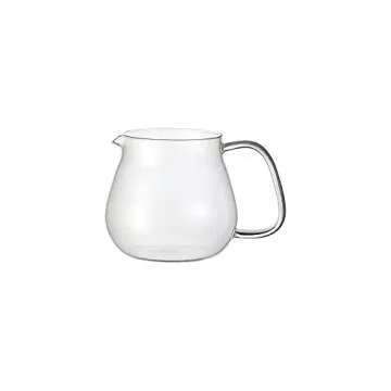 Kinto Stainless Unitea One Touch Teapot 460 ml. Heat-resistant glass teapot with stainless steel strainer and lid.