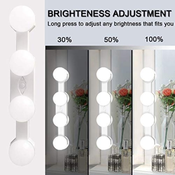 Cordless LED Vanity Mirror Light - Rechargeable & Adjustable