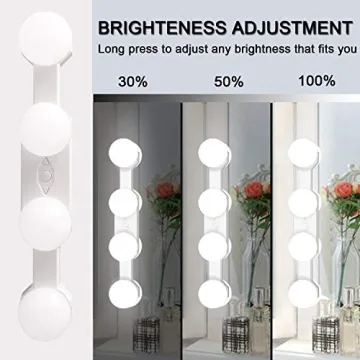 Cordless LED Vanity Mirror Light - Rechargeable & Adjustable